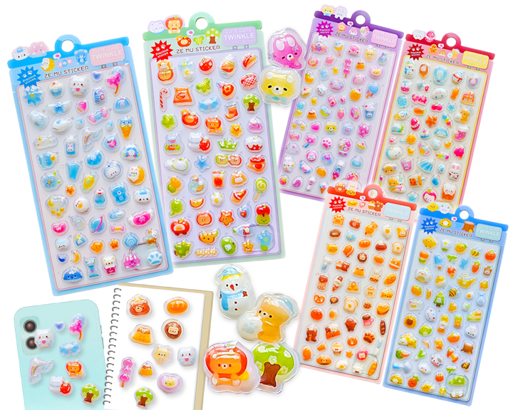 ぷくっとCuteCute3Dシール | 3d seal